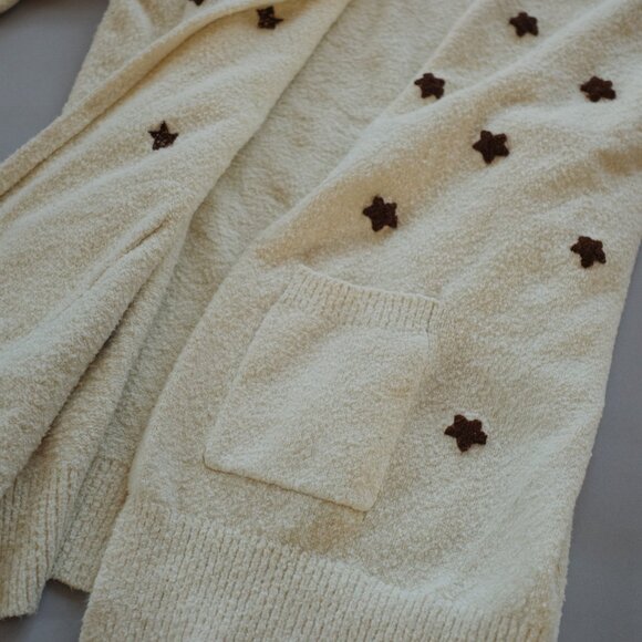 RYLEE + CRU STAR CARDIGAN IN CREAM AND BROWN - Picture 4 of 9